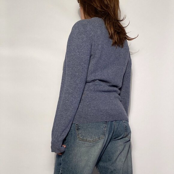 Vintage 1980s WOOL Sweater With NEW WAVE Geometric Intarsia Pattern! M to L - Picture 4 of 14